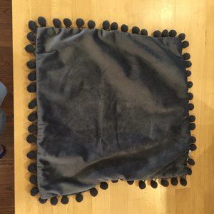 Dark Grey Washable Throw Pillow Cover